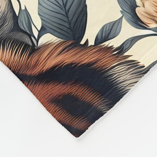 Mooie tijger fleece deken (Hoek)