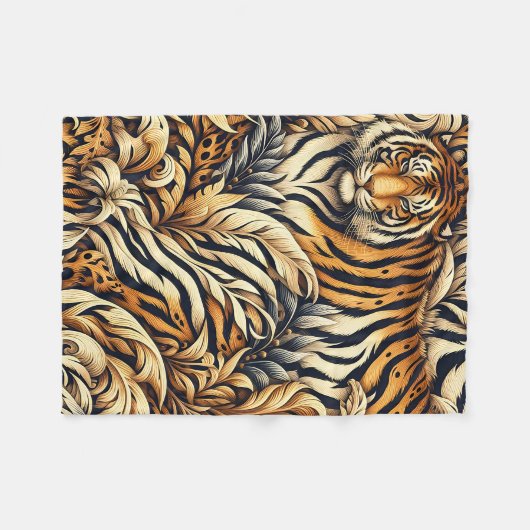 Mooie tijger fleece deken (Voorkant (Horizontaal))
