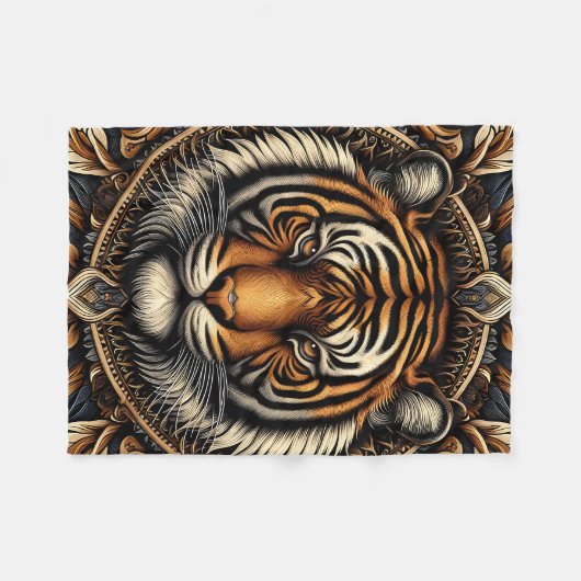 Mooie tijger fleece deken (Voorkant (Horizontaal))