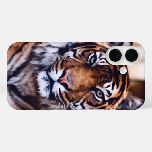 Mooie Tijger Gezicht Dier Wildlife Case-Mate iPhone Case (Achterkant (horizontaal))