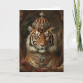 Mooie Tijger in een kroon alle gelegenheden Kaart (Voorkant)