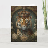 Mooie Tijger in een kroon alle gelegenheden Kaart (Voorkant)