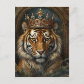 Mooie tijger in een kroon briefkaart (Voorkant)