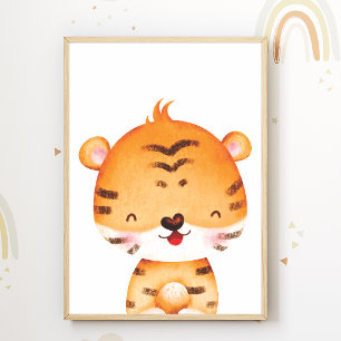 Mooie Tijger Kinderkamer Poster Kinderkamer Decora