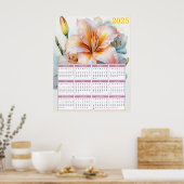 Mooie Tijger Lelie 2025 Kalender Poster (Keuken)