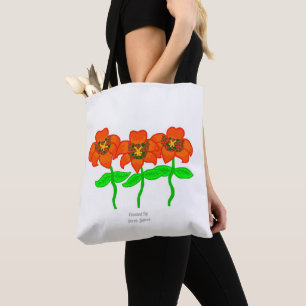 Mooie tijger Lilie over Canvas tas
