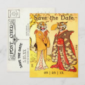 Mooie Tijger Mensen Bewaar De Uitnodigingen Van De (Voorkant / Achterkant)