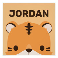 Mooie Tijger met Persoonlijke Naam Poster