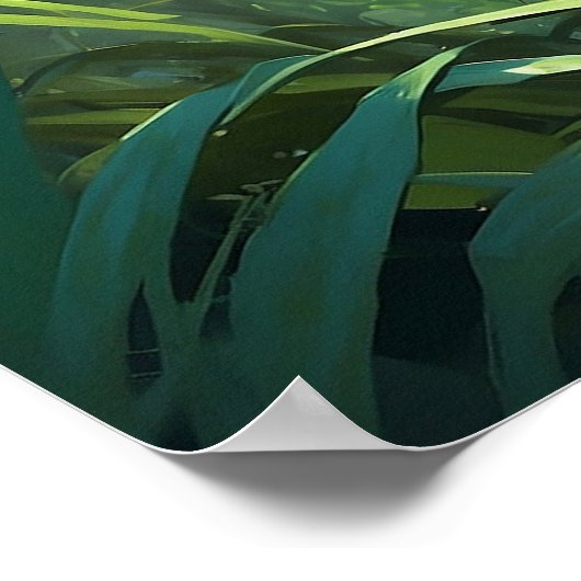 Mooie Tijger met Vogels in Oerwoud Poster (Hoek)