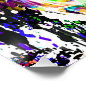 Mooie tijger Poster glanzend - kleurrijke tijger (Hoek)