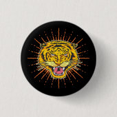 Mooie tijger ronde button 3,2 cm (Voorkant)
