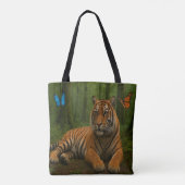 Mooie Tijger Tote Tas (Achterkant)