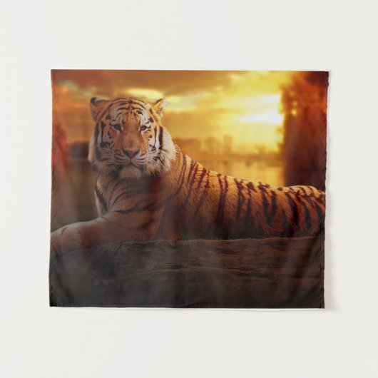 Mooie tijger wandkleed (Voorkant (horizontaal))