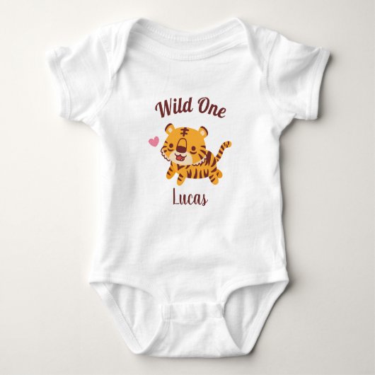 Mooie tijger, wilde Funny baby body Romper (Voorkant)