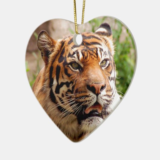 Mooie tijgergezicht keramisch ornament (Links)