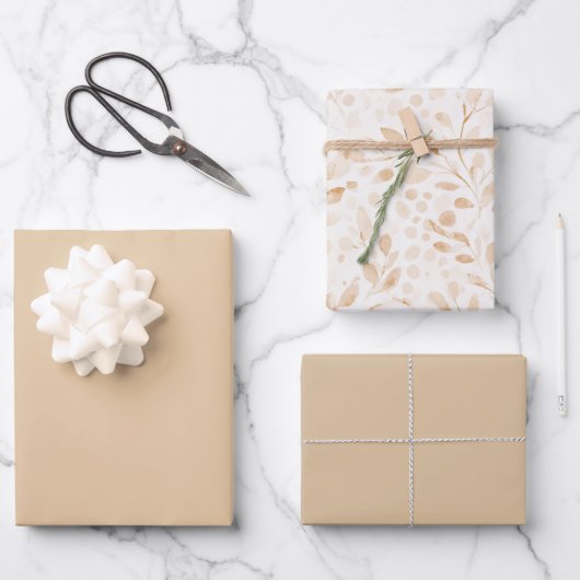 Mooie tint van warm goud inpakpapier vel (Voorkant)