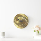 Mooie tinten goud ronde klok (Huis)