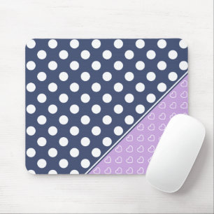 Mooie tinten van blauw en Lila polka stippen Muismat