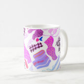 Mooie tinten van Paarse Abstracte Mok (Voorkant rechts)