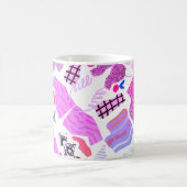 Mooie tinten van Paarse Abstracte Mok (Center)