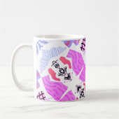 Mooie tinten van Paarse Abstracte Mok (Links)