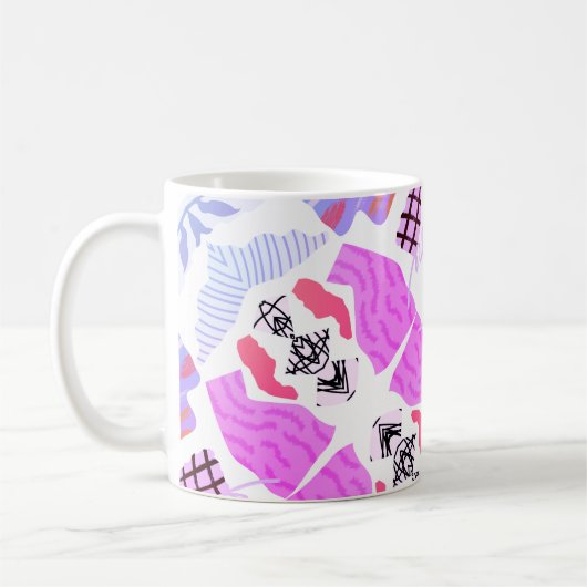 Mooie tinten van Paarse Abstracte Mok (Links)