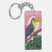 Mooie Toekan Vogel Sleutelhanger (Voorkant Links)