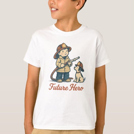 Mooie toekomstige brandweerman shirt (Voorkant)