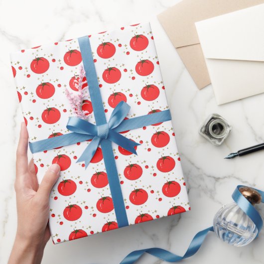 Mooie Tomatenpatroon Inpakpapier (Geschenken)