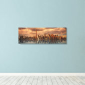 Mooie Toronto, Ontario, Canada op het water Canvas Afdruk (Insitu (Houten vloer))