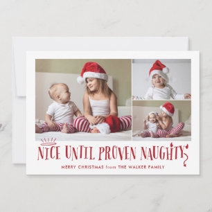 Mooie tot bewezen Naughty Funny Holiday Card Feestdagenkaart