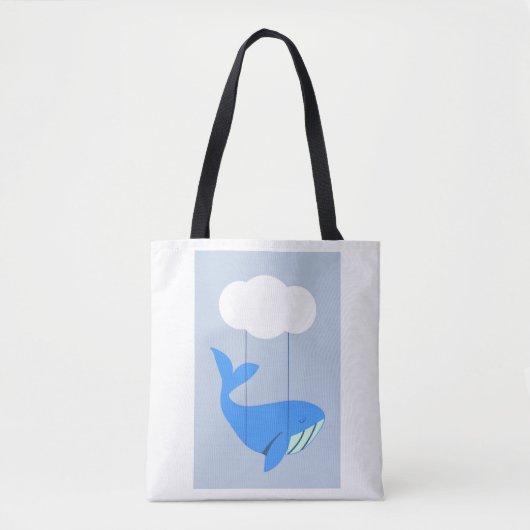 Mooie tote bag met een leuk walvisontwerp! (Voorkant)