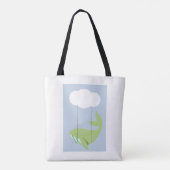 Mooie tote bag met een leuk walvisontwerp! (Achterkant)