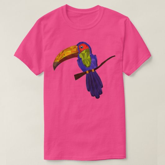 Mooie Toucan Origami T-shirt (Design voorkant)