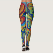 Mooie Traditionele Abstracte Kunst Leggings (Achterkant)