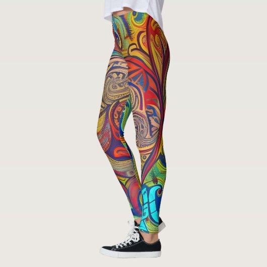 Mooie Traditionele Abstracte Kunst Leggings (Links)