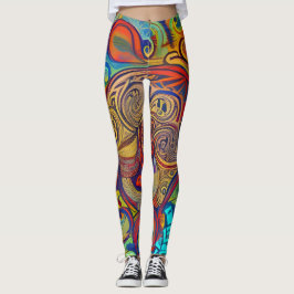 Mooie Traditionele Abstracte Kunst Leggings