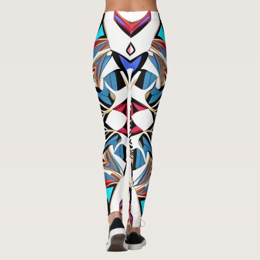 Mooie Traditionele Abstracte Kunst Leggings (Achterkant)