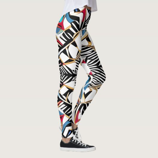 Mooie Traditionele Abstracte Kunst Leggings (Rechts)
