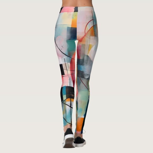 Mooie Traditionele Abstracte Kunst Leggings (Achterkant)