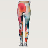 Mooie Traditionele Abstracte Kunst Leggings (Voorkant)