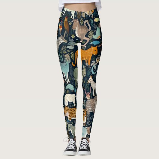 Mooie Traditionele Abstracte Kunst Leggings (Voorkant)