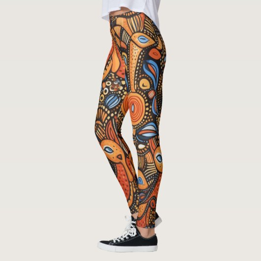 Mooie Traditionele Abstracte Kunst Leggings (Links)