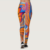 Mooie Traditionele Abstracte Kunst Leggings (Achterkant)