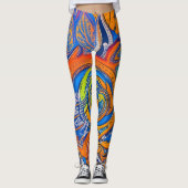 Mooie Traditionele Abstracte Kunst Leggings (Voorkant)