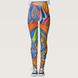 Mooie Traditionele Abstracte Kunst Leggings