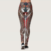 Mooie Traditionele Abstracte Kunst Leggings (Achterkant)
