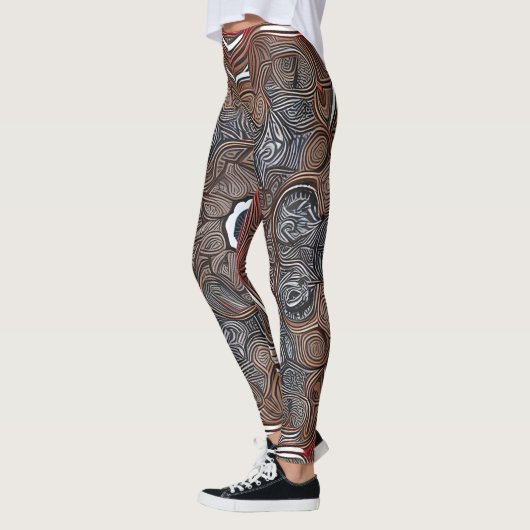 Mooie Traditionele Abstracte Kunst Leggings (Links)