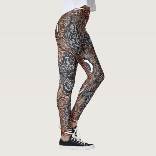 Mooie Traditionele Abstracte Kunst Leggings (Rechts)