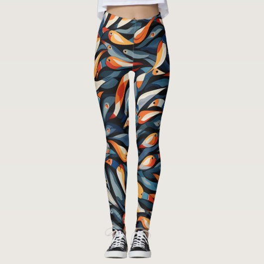 Mooie Traditionele Abstracte Kunst Leggings (Voorkant)